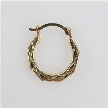 14kt Gold Hollow Hoop Earring