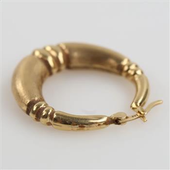 14kt Gold Hollow Hoop Earring