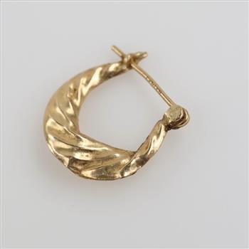 14kt Gold Hollow Hoop Earring