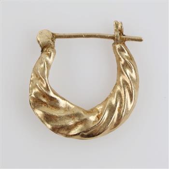 14kt Gold Hollow Hoop Earring