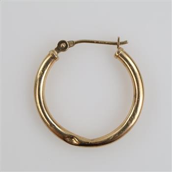 14kt Gold Hollow Hoop Earring