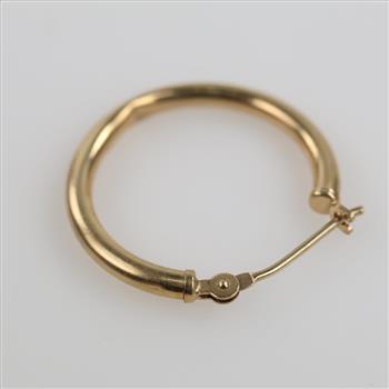 14kt Gold Hollow Hoop Earring