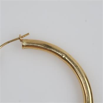 14kt Gold Hollow Hoop Earring