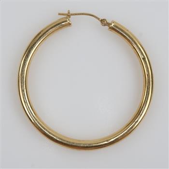 14kt Gold Hollow Hoop Earring