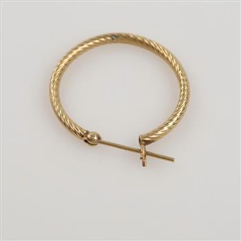 14kt Gold Hollow Hoop Earring