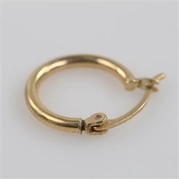 14kt Gold Hollow Hoop Earring
