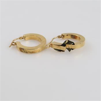 14kt Gold Hollow Hoop Earring