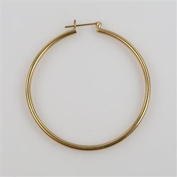 14kt Gold Hollow Hoop Earring
