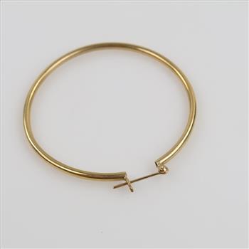 14kt Gold Hollow Hoop Earring
