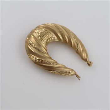 14kt Gold Hollow Hoop Earring