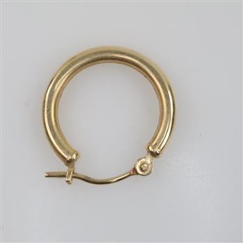 14kt Gold Hollow Hoop Earring