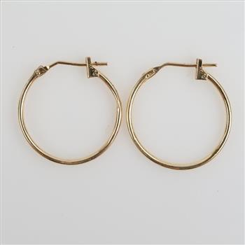 14kt Gold Hollow Hoop Earrings