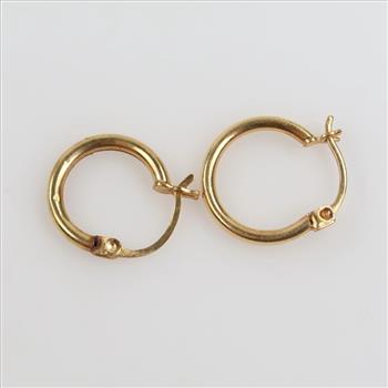 14kt Gold Hollow Hoop Earrings