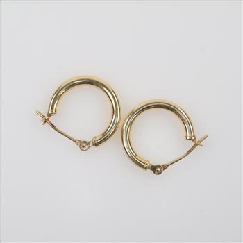 14kt Gold Hollow Hoop Earrings