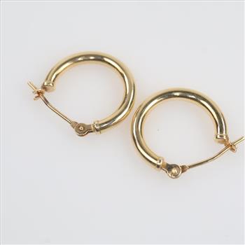 14kt Gold Hollow Hoop Earrings