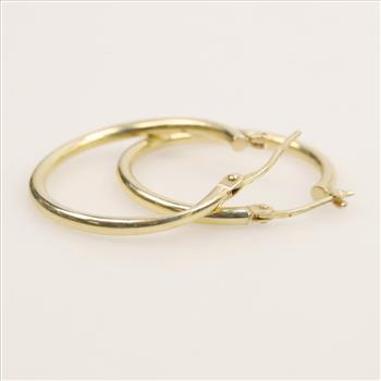 14kt Gold Hollow Hoop Earrings