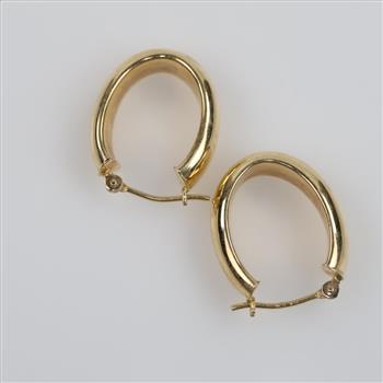 14kt Gold Hollow Hoop Earrings