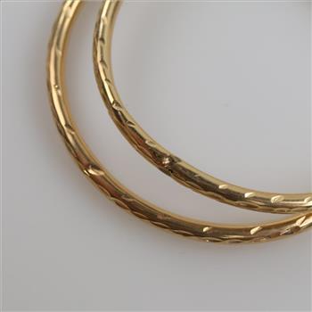 14kt Gold Hollow Hoop Earrings