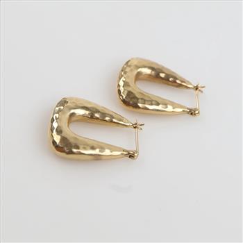14kt Gold Hollow Hoop Earrings