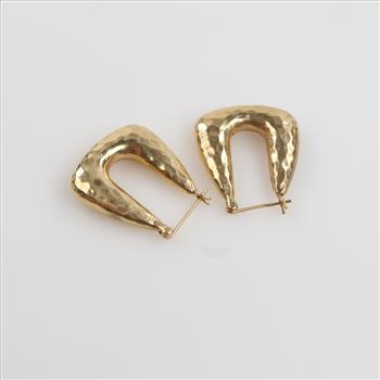 14kt Gold Hollow Hoop Earrings