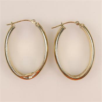 14kt Gold Hollow Hoop Earrings