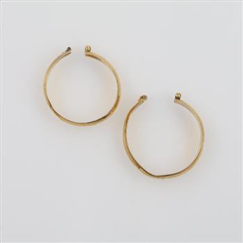 14kt Gold Hollow Hoop Earrings