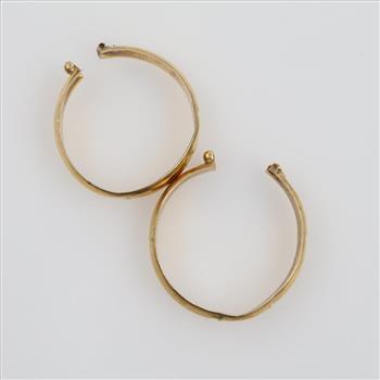 14kt Gold Hollow Hoop Earrings