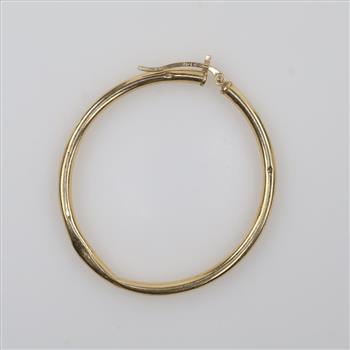 14kt Gold Hollow Hoop Single Earring