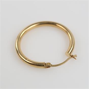 14kt Gold Hollow Hoop Single Earring