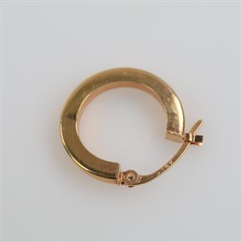 14kt Gold Hollow Hoop Single Earring