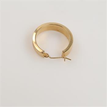 14kt Gold Hollow Hoop Single Earring