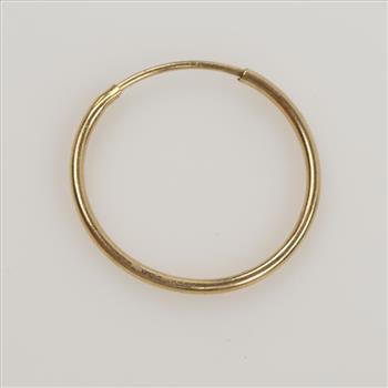 14kt Gold Hollow Hoop Single Earring