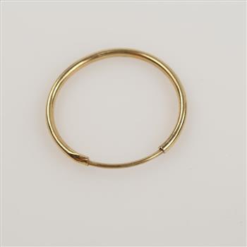 14kt Gold Hollow Hoop Single Earring