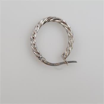 14kt Gold Hollow Hoop Single Earring