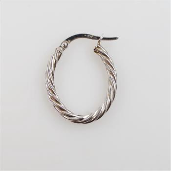 14kt Gold Hollow Hoop Single Earring