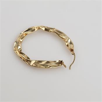14kt Gold Hollow Hoop Single Earring