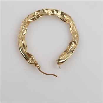 14kt Gold Hollow Hoop Single Earring