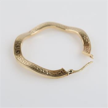 14kt Gold Hollow Hoop Single Earring