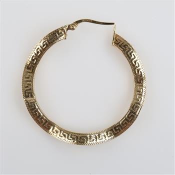 14kt Gold Hollow Hoop Single Earring