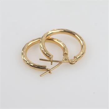 14kt Gold Hollow Hoops