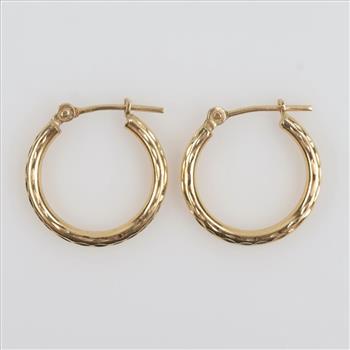 14kt Gold Hollow Hoops