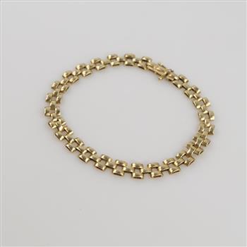 14kt Gold Hollow Link Bracelet