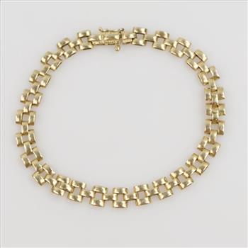 14kt Gold Hollow Link Bracelet