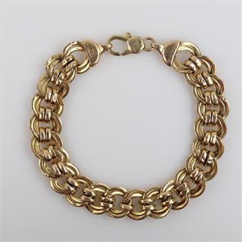 14kt Gold Hollow Link Bracelet