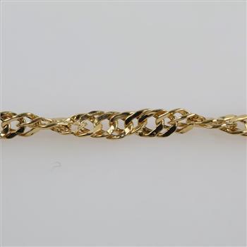 14kt Gold Hollow Link Necklace