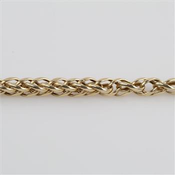 14kt Gold Hollow Link Necklace