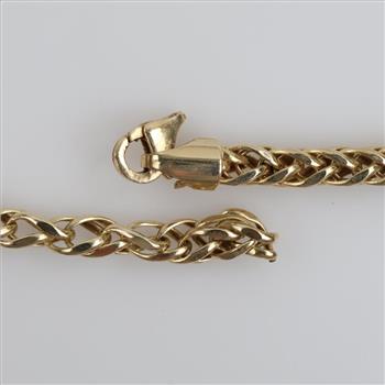 14kt Gold Hollow Link Necklace