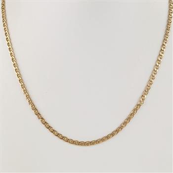 14kt Gold Hollow Mariner Chain Necklace
