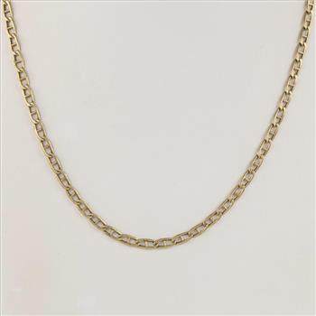 14kt Gold Hollow Mariner Link Necklace