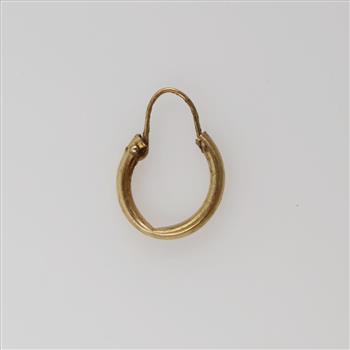 14kt Gold Hollow Mini Hoop Earring